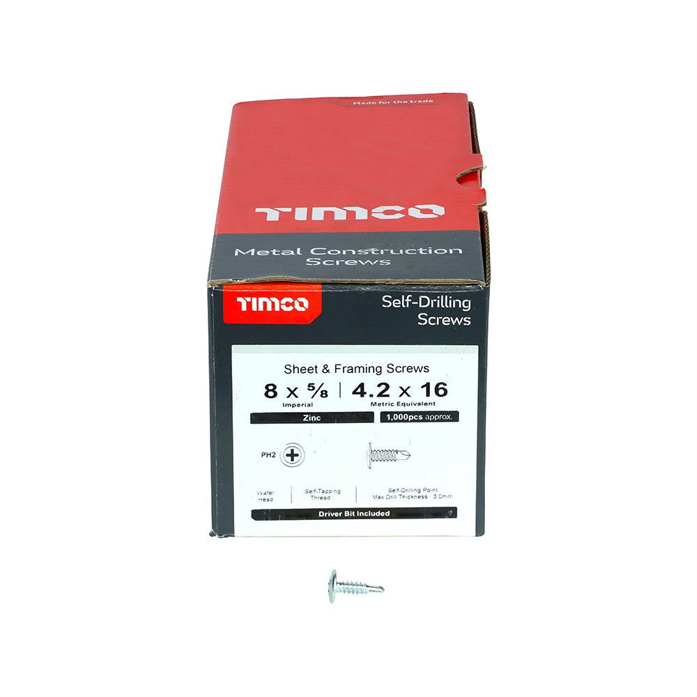 TIMCO Wafer Screw PH2 S/DRILL Zinc