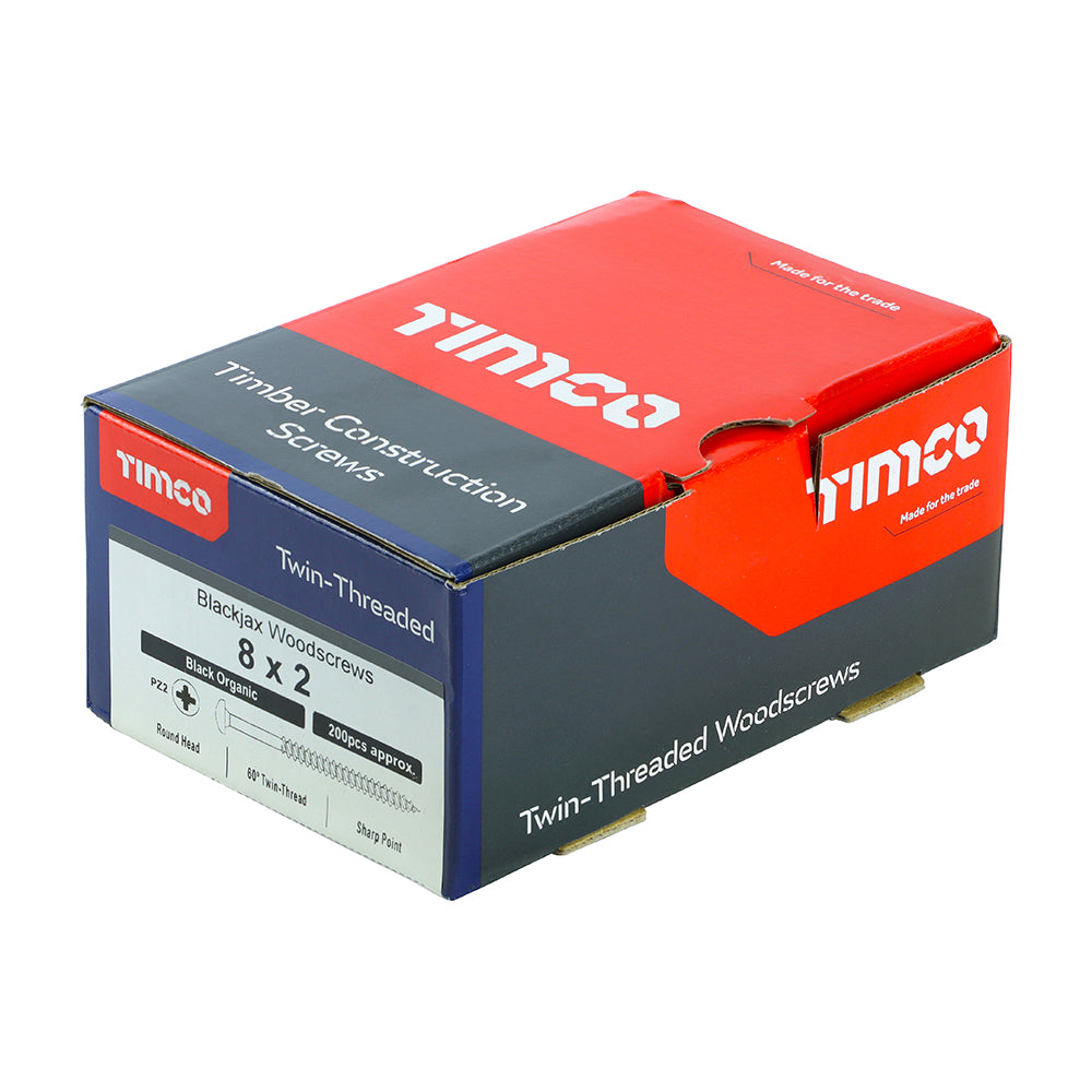 TIMCO Blackjax Screw PZ2 RND Black