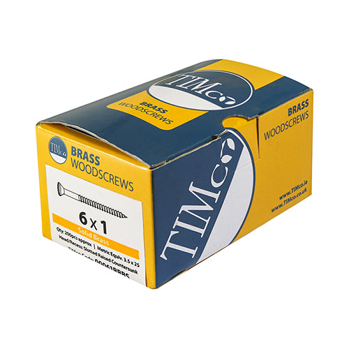 TIMCO Brass Timber Screw SLOT R CSK