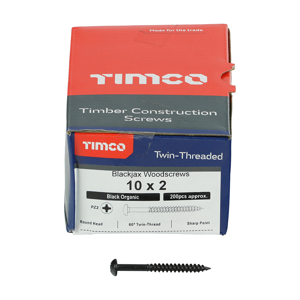 TIMCO Blackjax Screw PZ2 RND Black