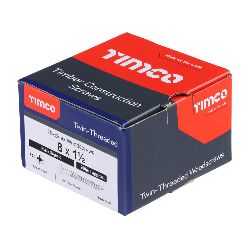 TIMCO Blackjax Screw PZ2 RND Black