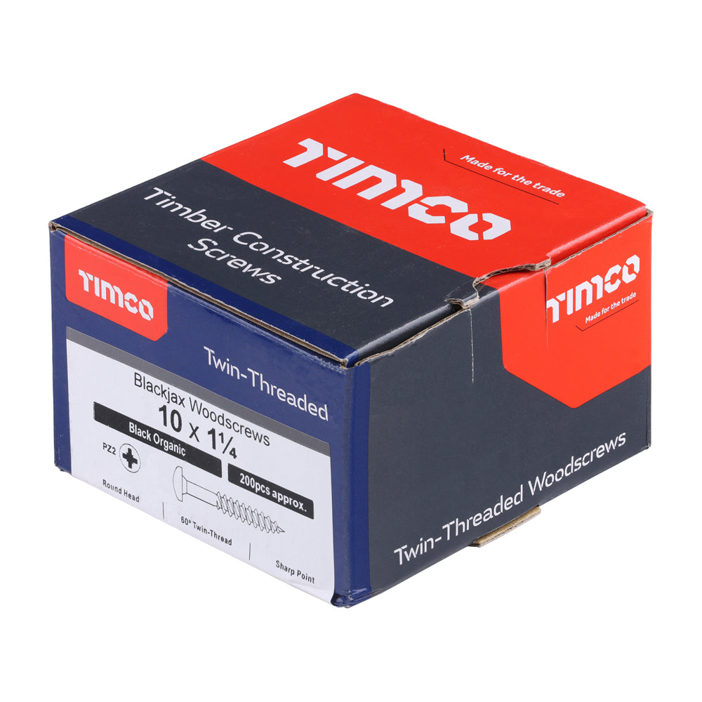 TIMCO Blackjax Screw PZ2 RND Black