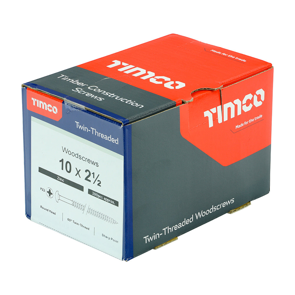 TIMCO Twin Woodscrew PZ2 RND Zinc