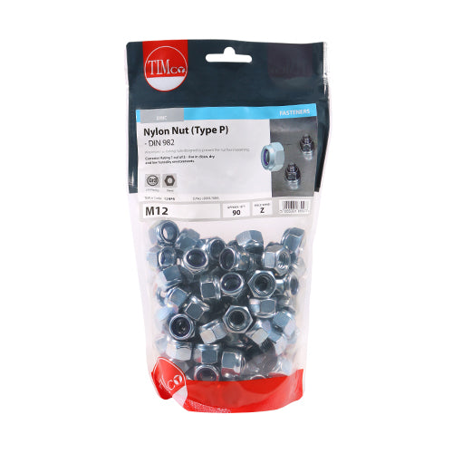 TIMCO Nylon Nut Type P DIN 982 BZP