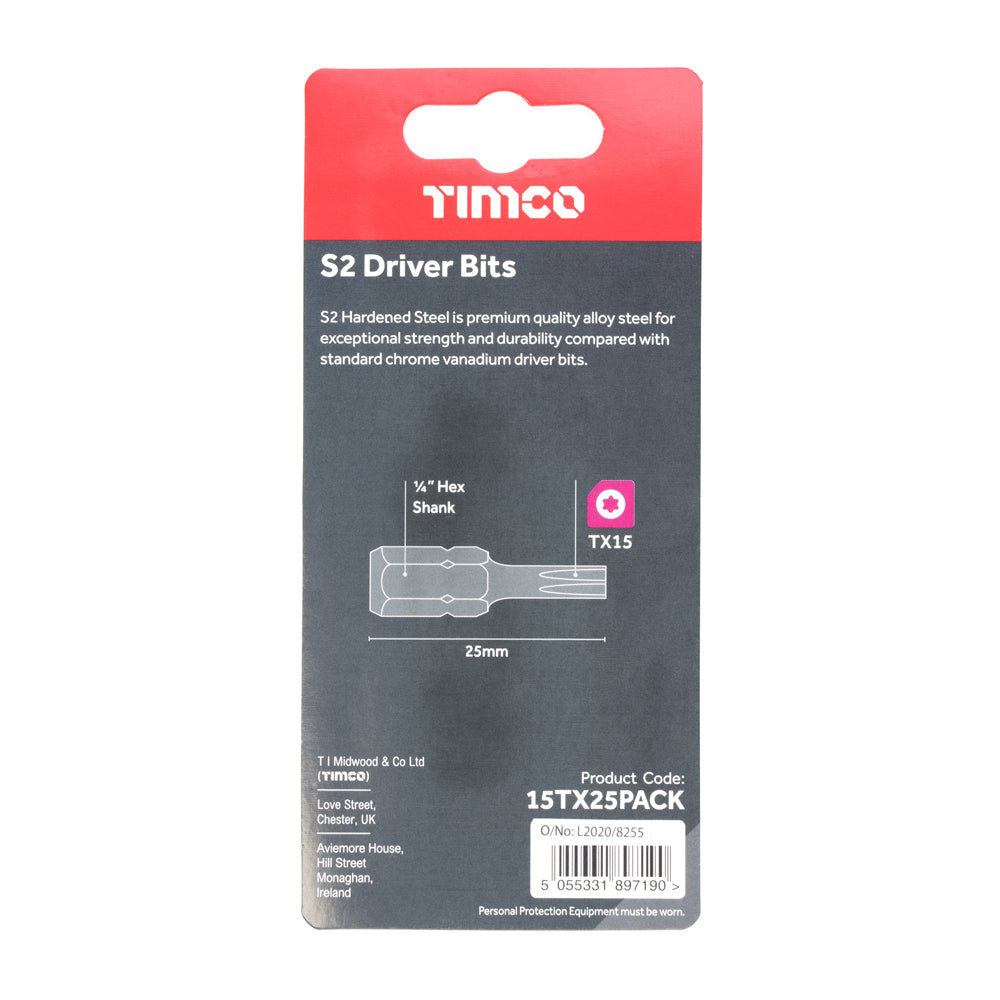TIMCO TX Drive Driver Bit - S2 Grey