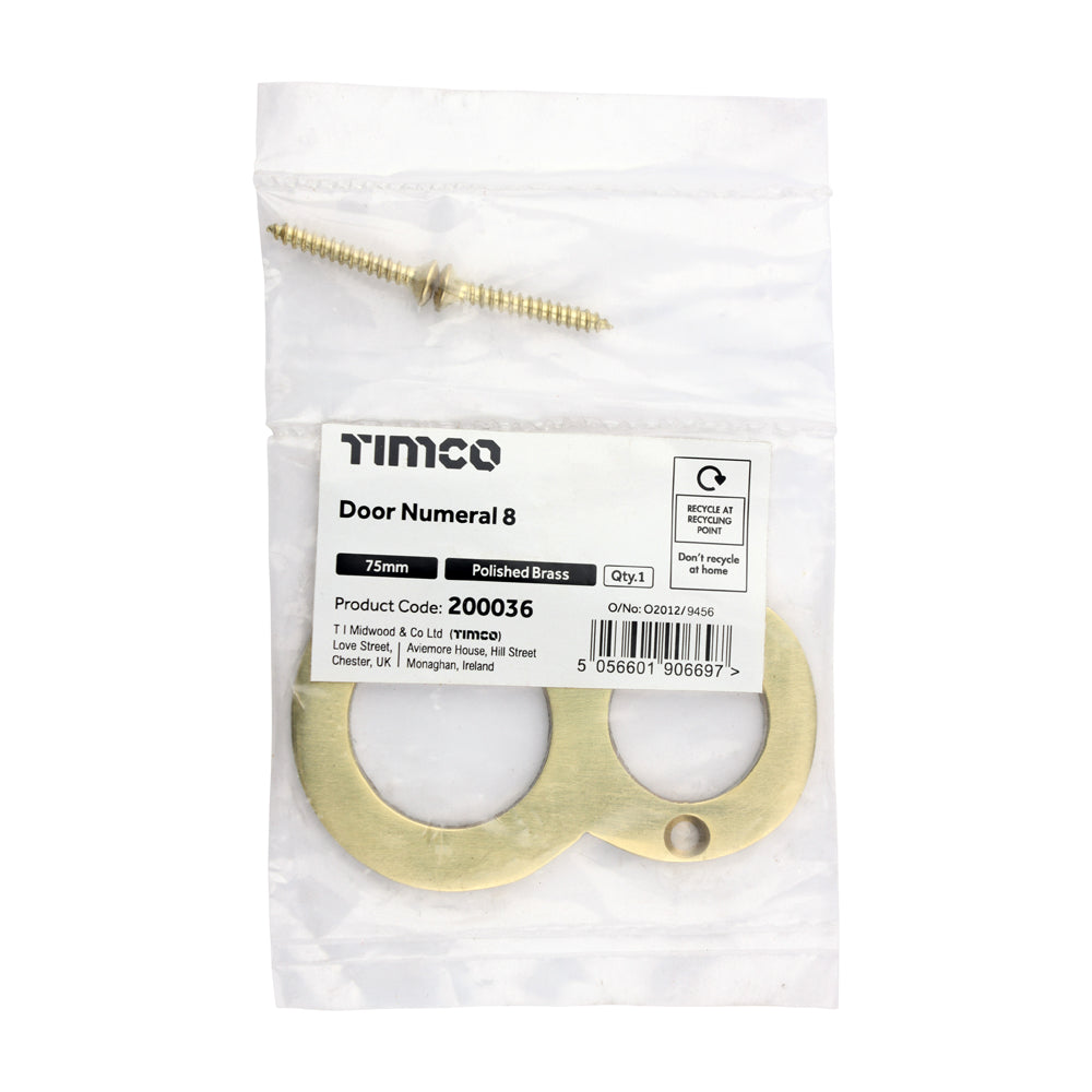 TIMCO Door Numeral 8
