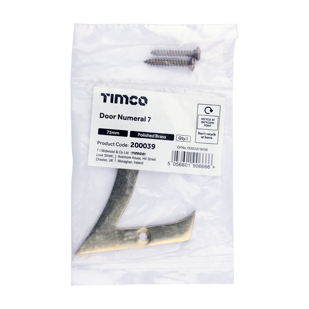 TIMCO Door Numeral 7