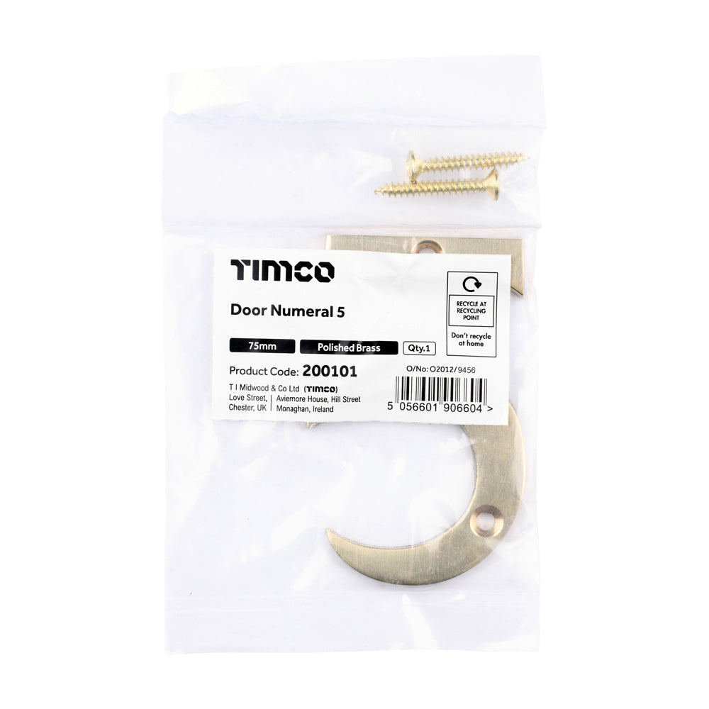 TIMCO Door Numeral 5
