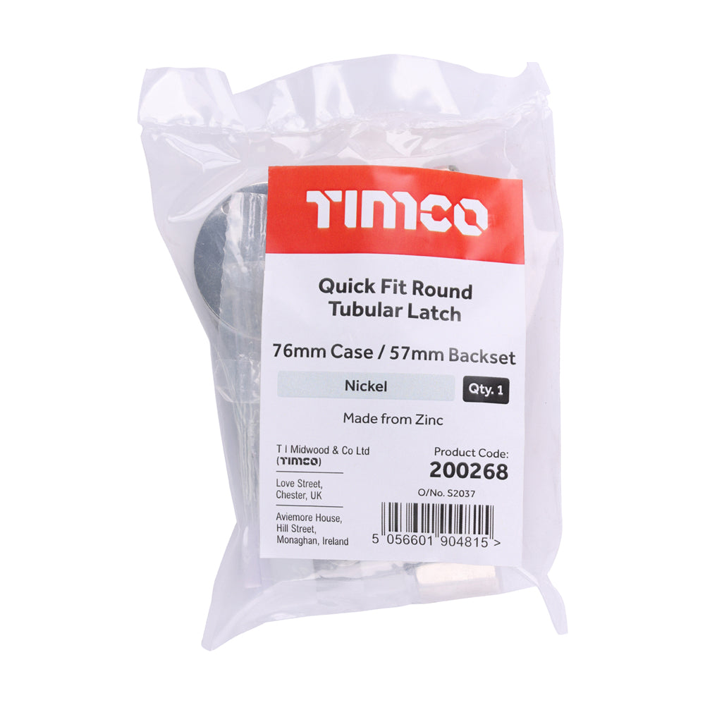 TIMCO QuickFit Round Latch Nickel