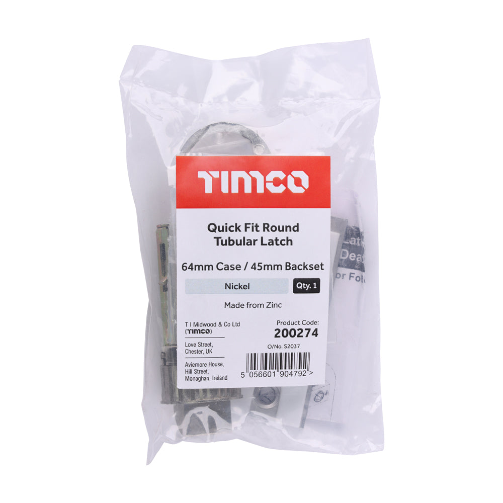 TIMCO QuickFit Round Latch Nickel