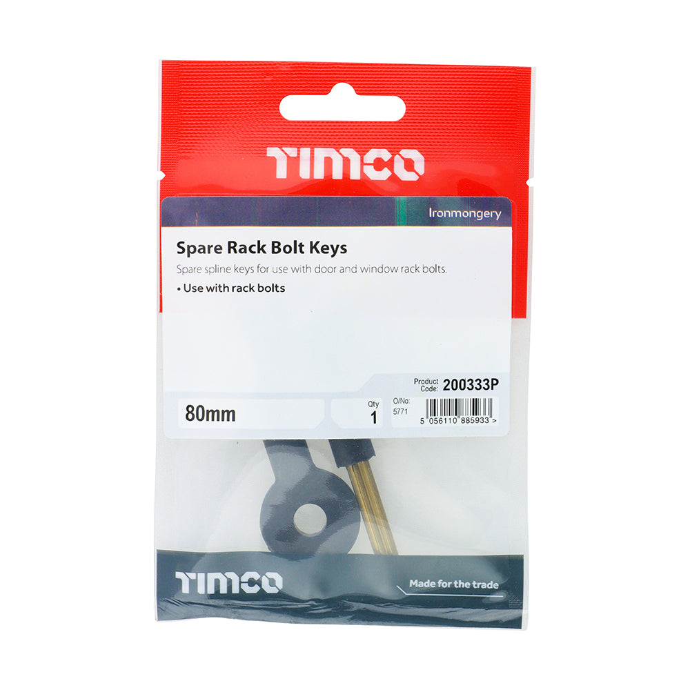 TIMCO Spare Rack Bolt Key 2 Pack