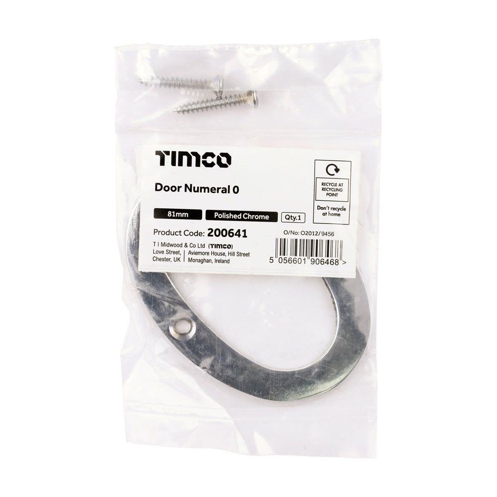 TIMCO Door Numeral 0