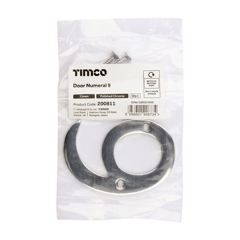 TIMCO Door Numeral 9