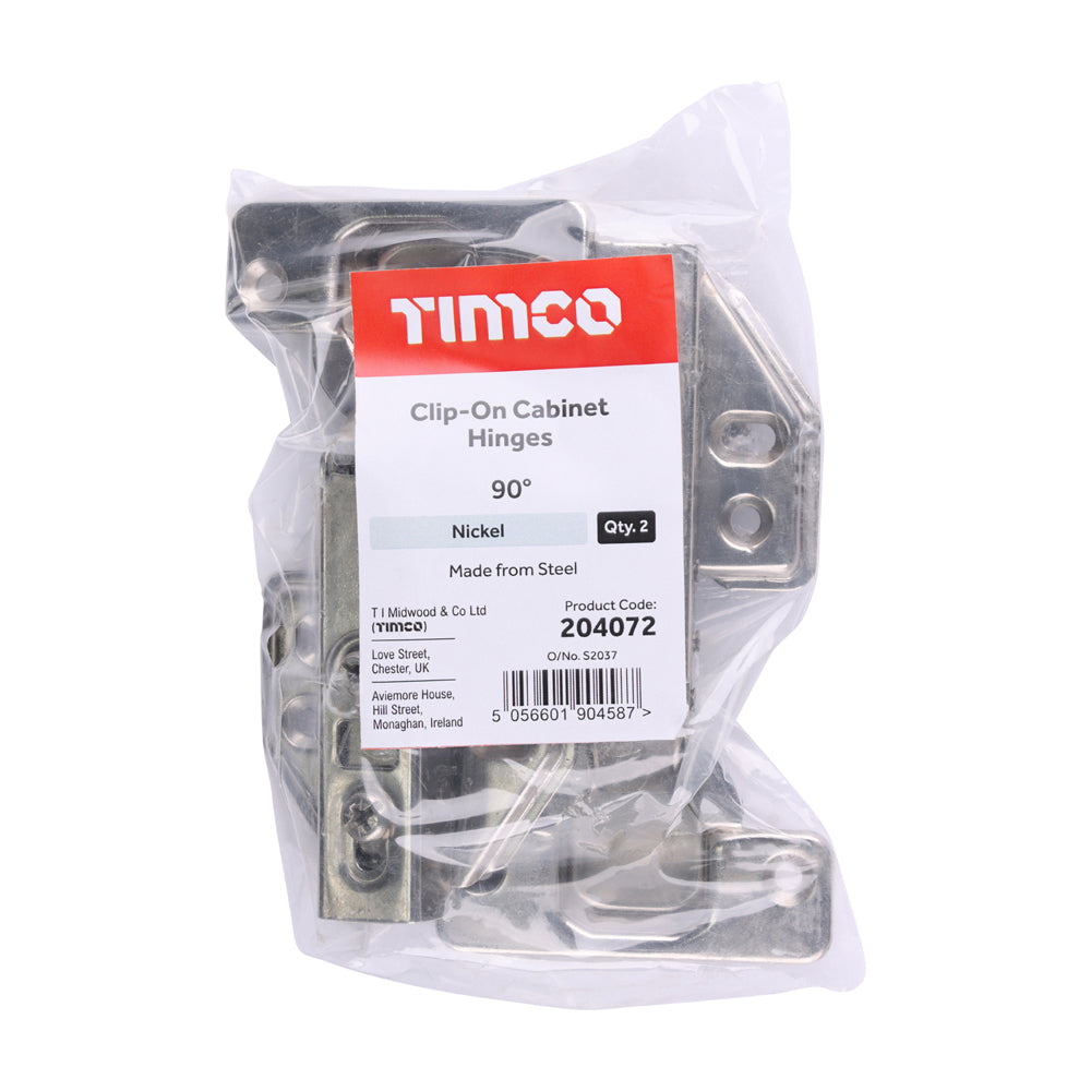 TIMCO Clip-On Cabinet Hinges NKL