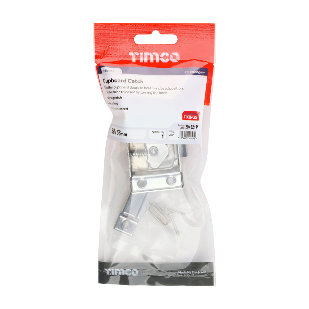 TIMCO Cupboard Catch Nickel