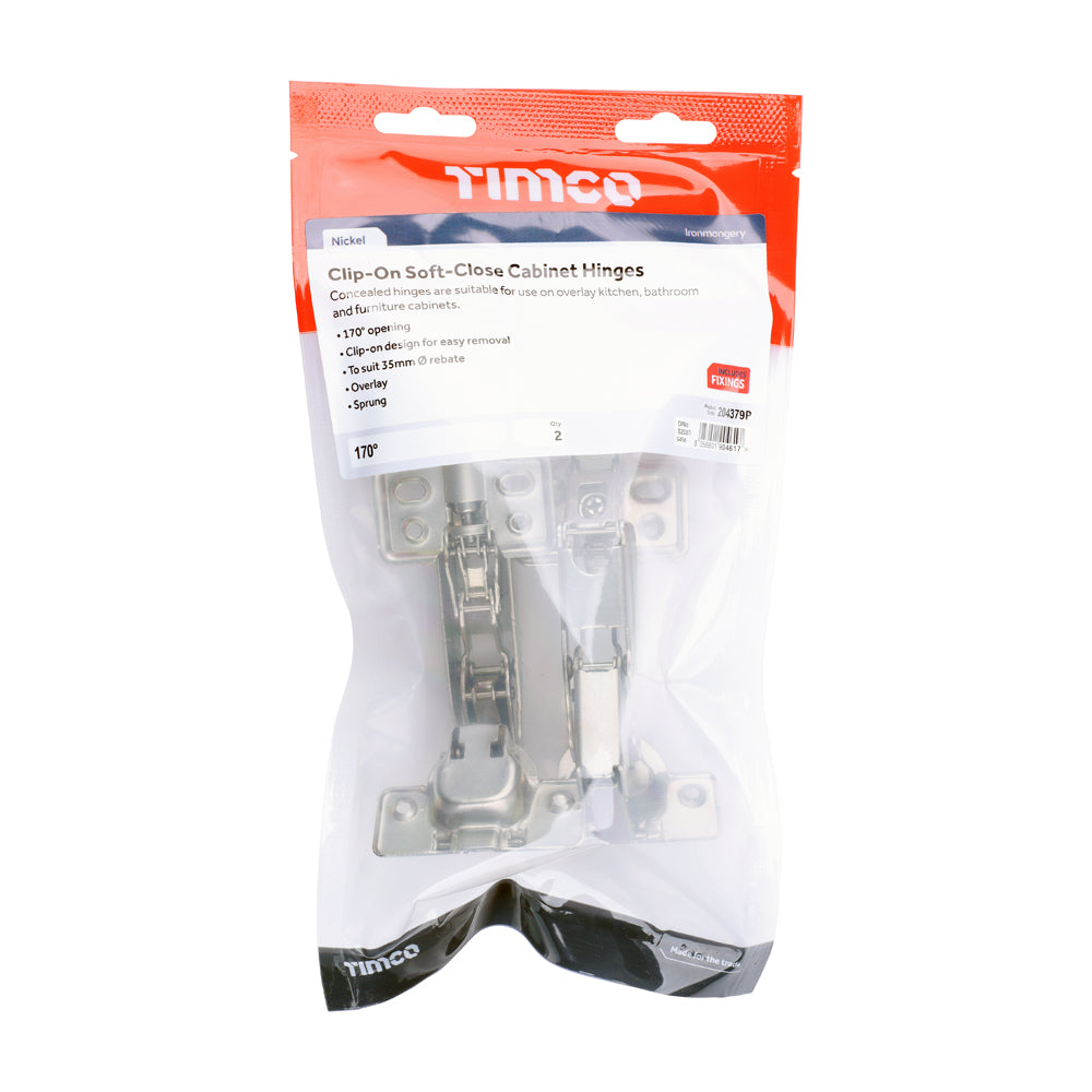 TIMCO Clip-On Cabinet Hinges NKL