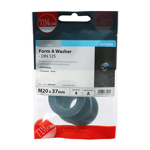 TIMCO Form A Washer DIN 125A - BZP