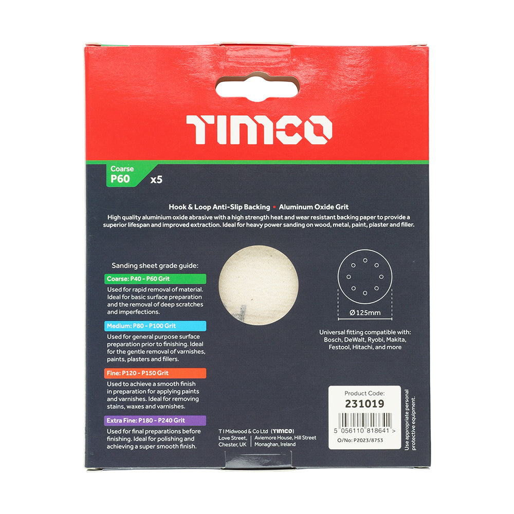 TIMCO Orbital Sanding Discs P60