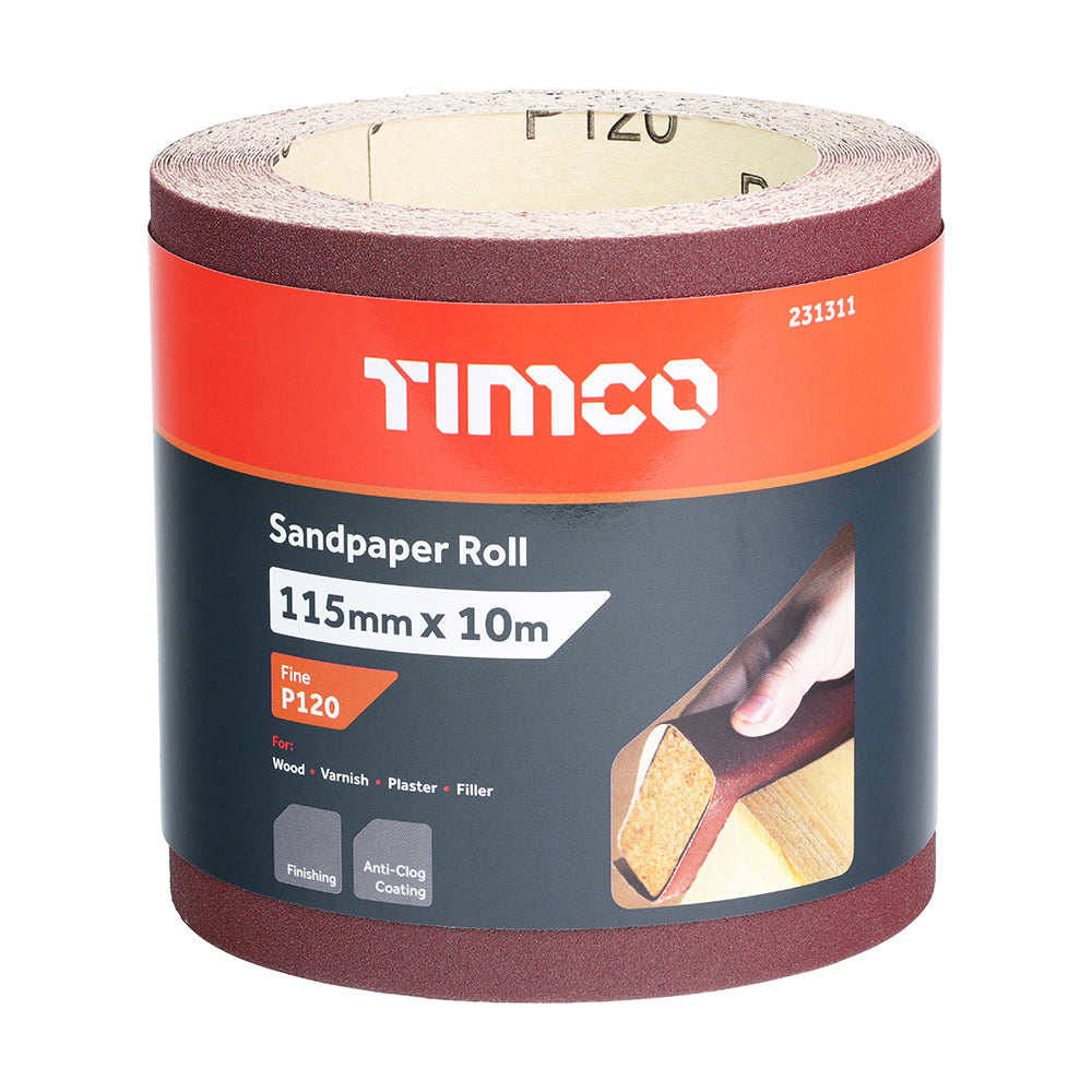 TIMCO Sandpaper Roll Red P120