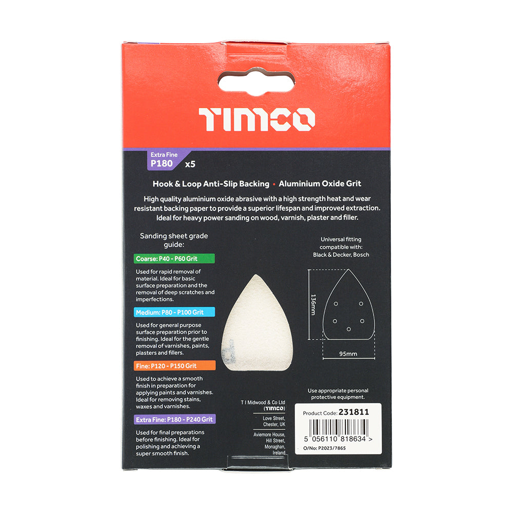 TIMCO Detail Sanding Pads P180