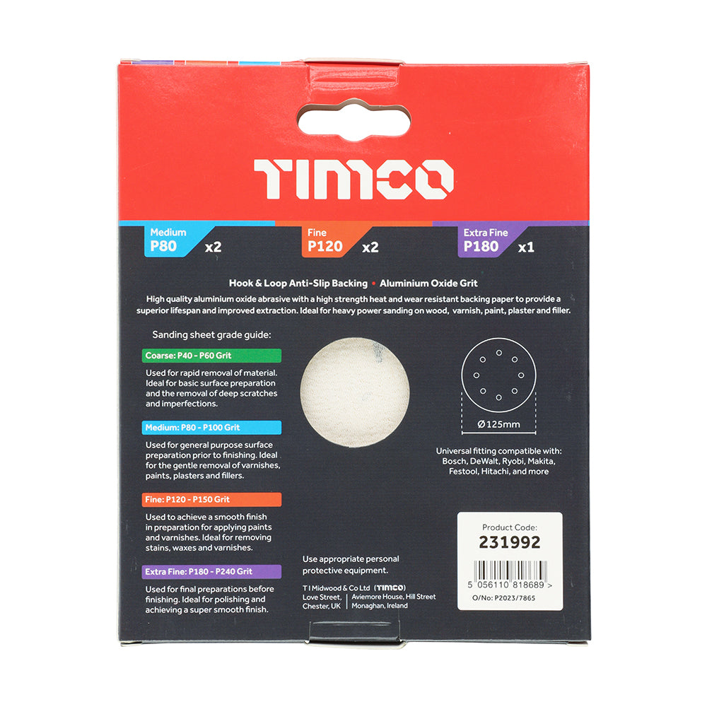 TIMCO Orbital Sanding Discs Mix Set