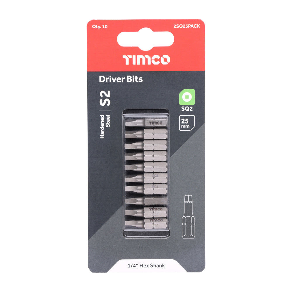 TIMCO Square Driver Bit - S2 Grey