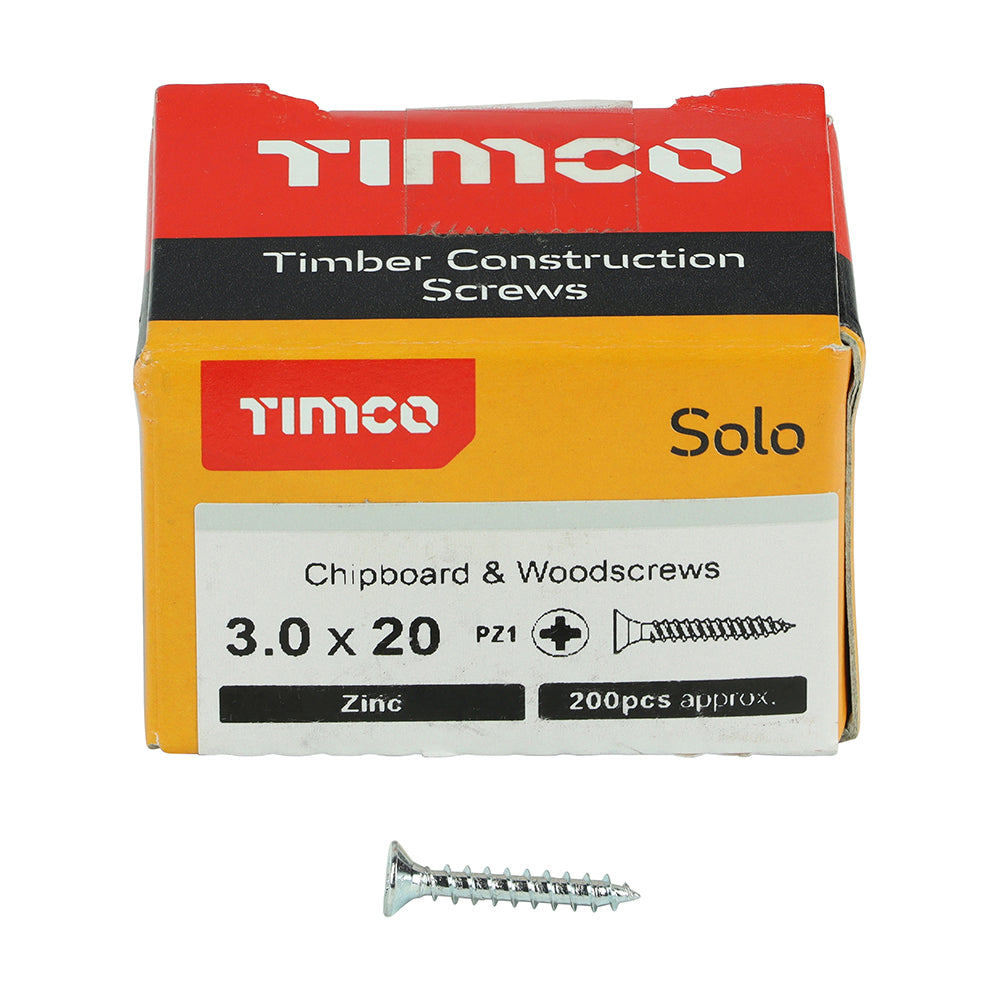TIMCO Solo Woodscrew PZ1 CSK
