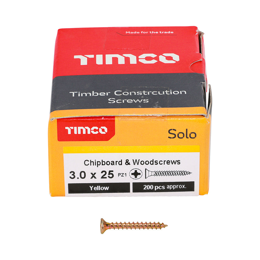 TIMCO Solo Woodscrew PZ1 CSK
