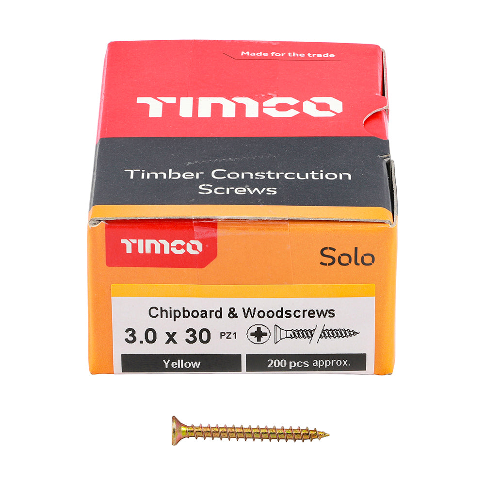 TIMCO Solo Woodscrew PZ1 CSK