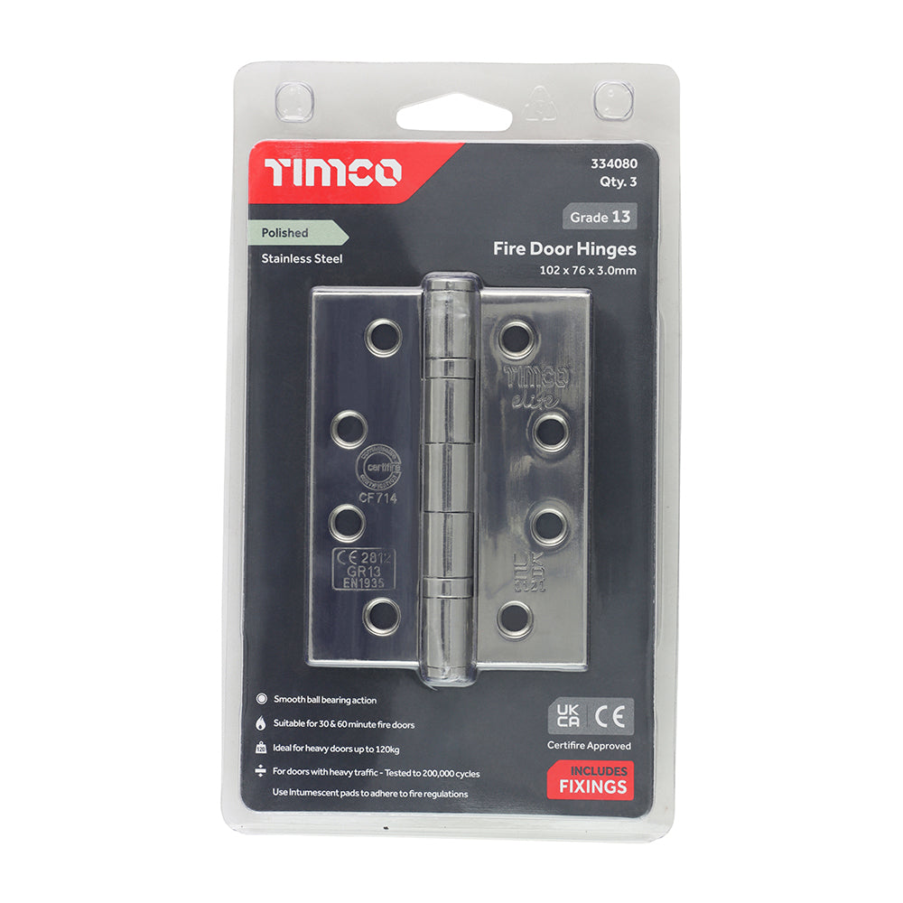 TIMCO 13 Fire Door Hinge Pol SS