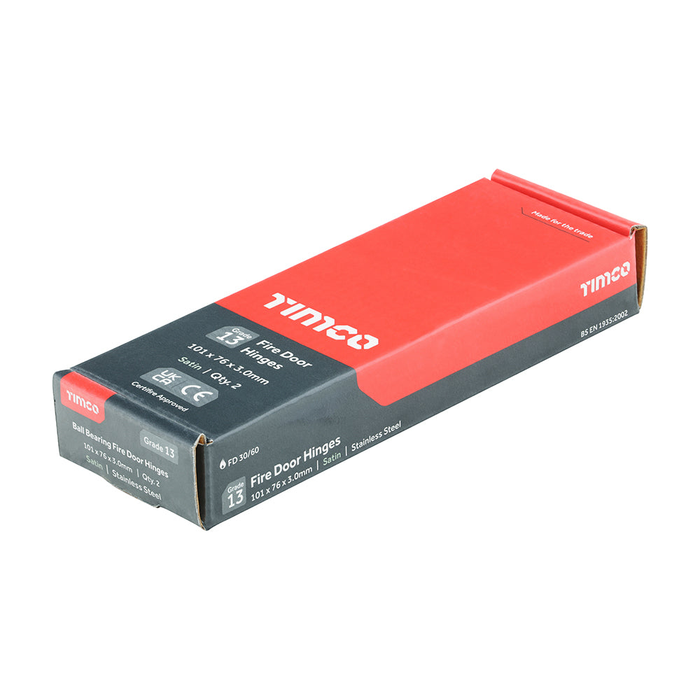 TIMCO 13 Fire Door Hinge Satin SS