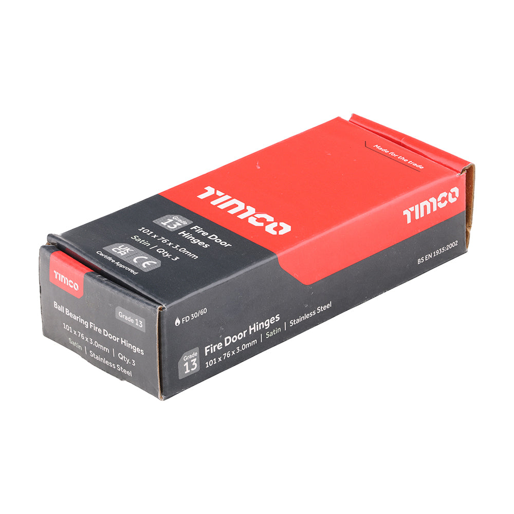 TIMCO 13 Fire Door Hinge Satin SS