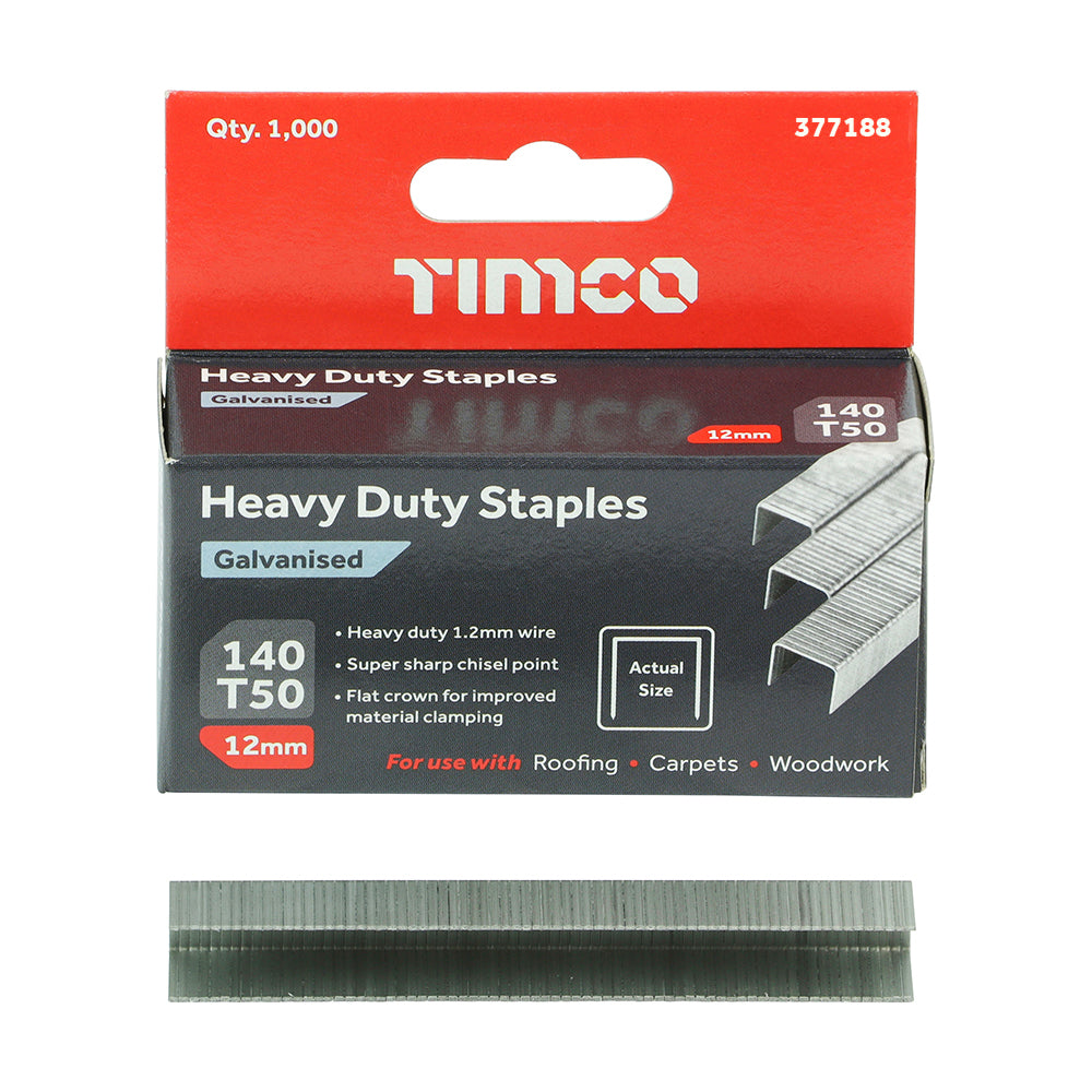 TIMCO Staples HD Chisel - Galv Bulk