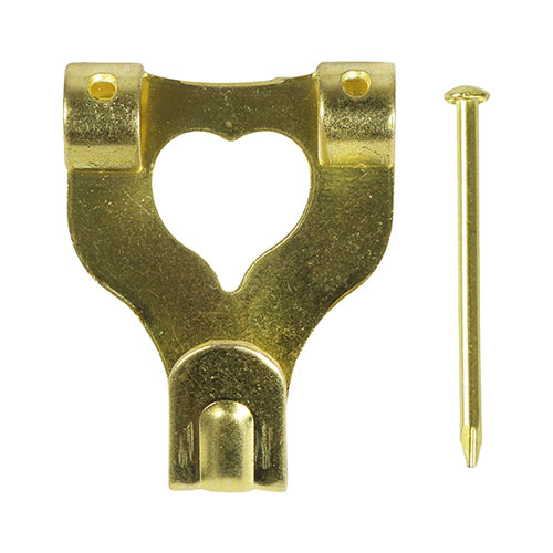TIMCO Picture Hook & Nails - E/Brass
