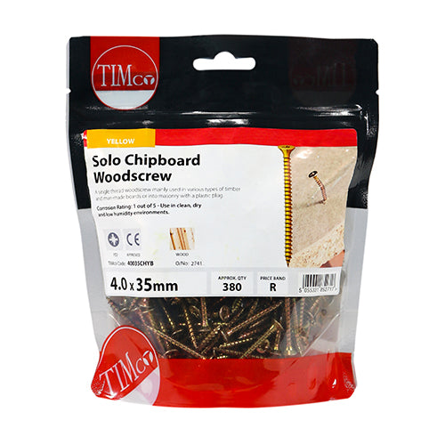 TIMCO Solo Woodscrew PZ2 CSK