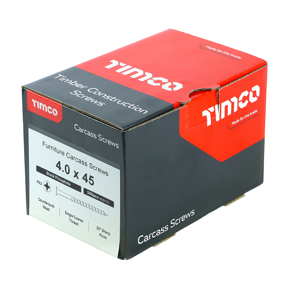 TIMCO Carcass Screw PZ2 CSK Black