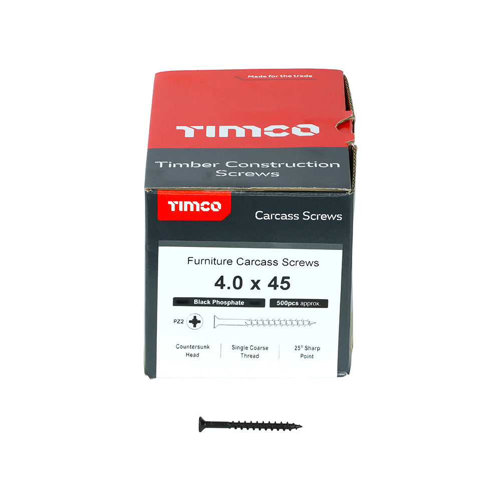 TIMCO Carcass Screw PZ2 CSK Black