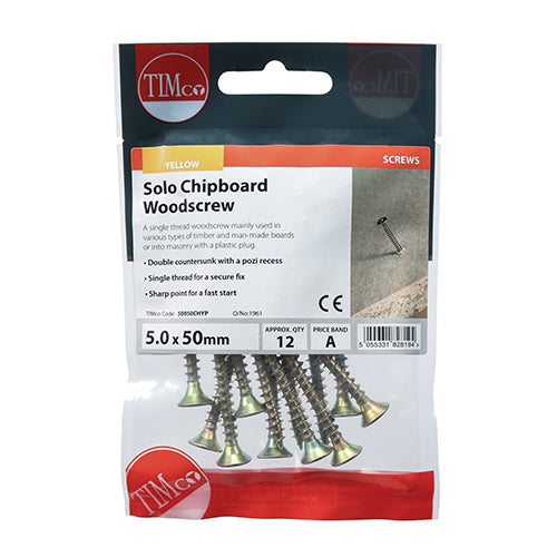TIMCO Solo Woodscrew PZ2 CSK
