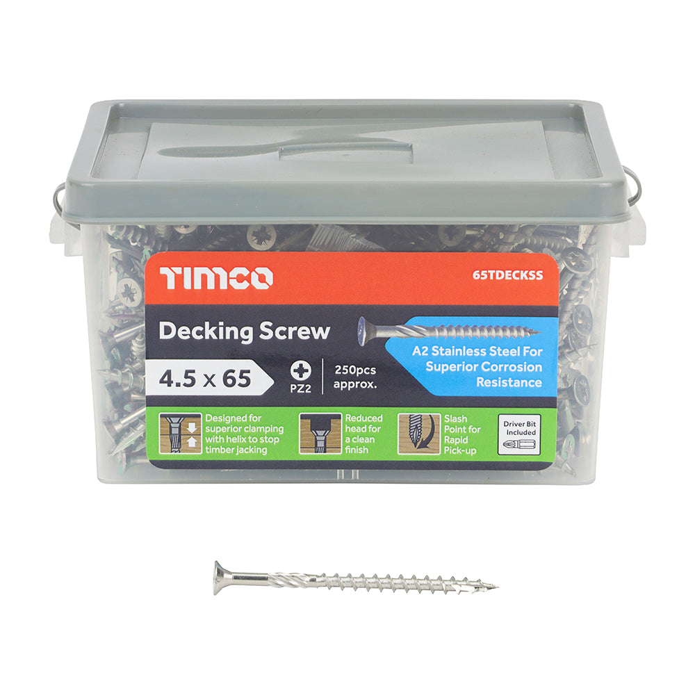 TIMCO Decking Screw PZ2 - A2 S/S