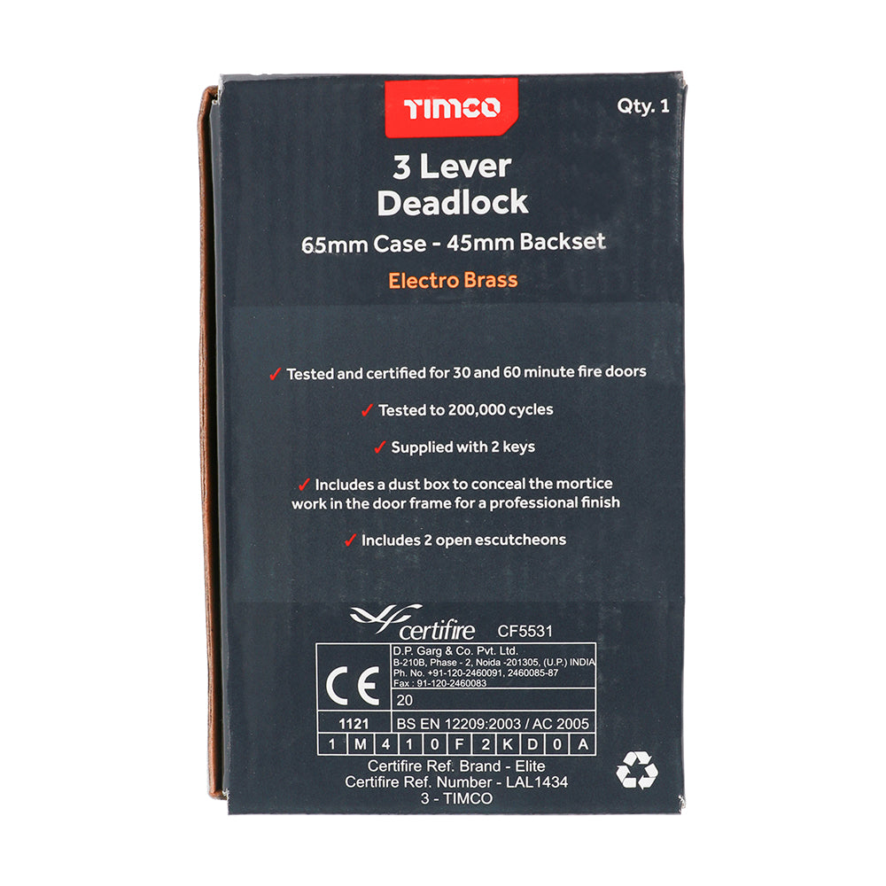 TIMCO 3 Lever Deadlock