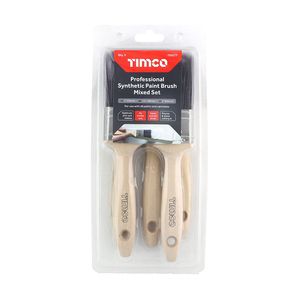 TIMCO Pro Synth Paint Brush Set