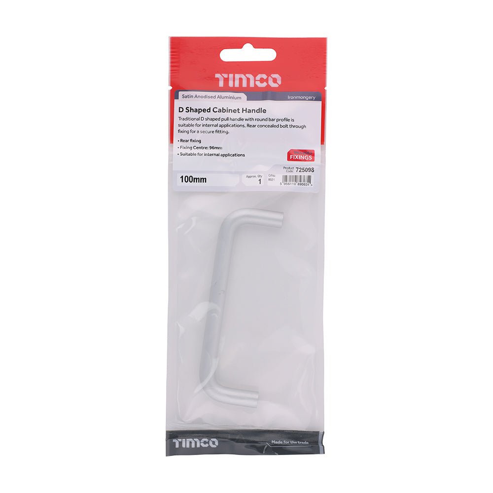 TIMCO DShape Cabinet Handle SAA