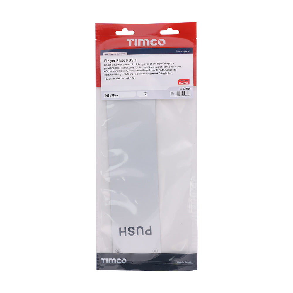 TIMCO Finger Plate PUSH SAA