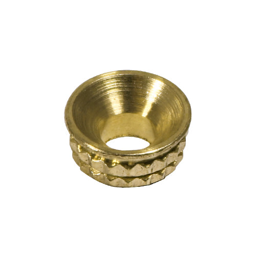 TIMCO Knurled Brass Inset Screw Cups