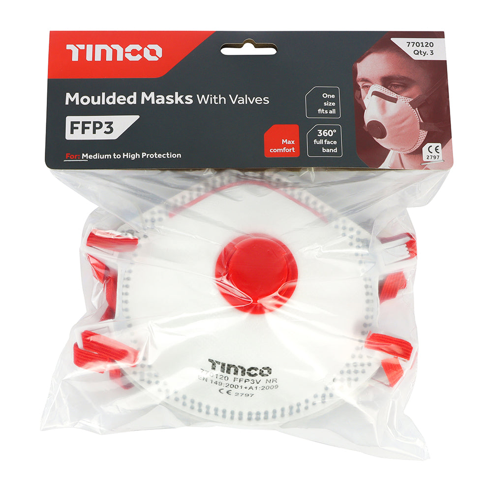 TIMCO FFP3 Moulded Mask - Valved