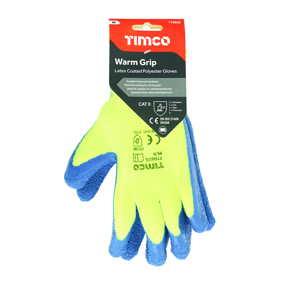 TIMCO Warm Grip Glove Latex Crinkle