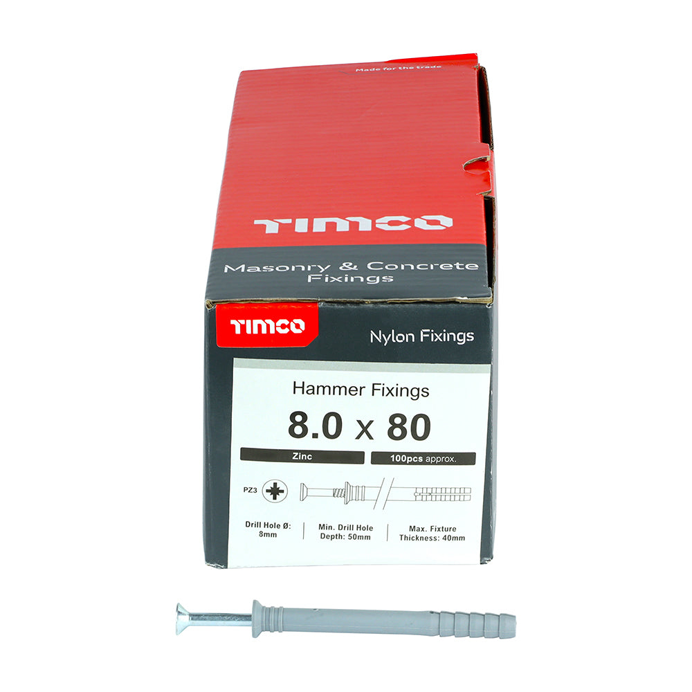TIMCO Nylon Hammer Fixing - BZP