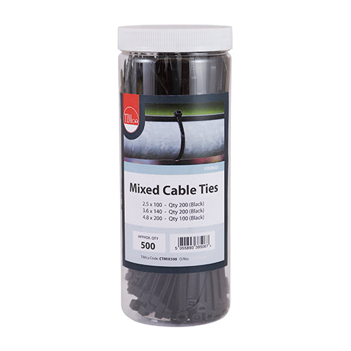 TIMCO Cable Tie Mixed Set of 500