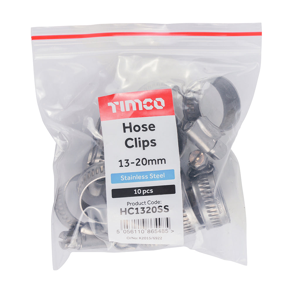 TIMCO Hose Clips - Stainless Steel