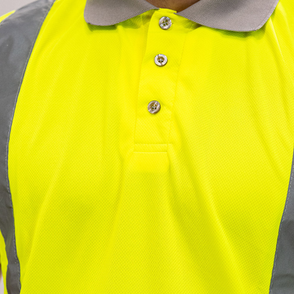 TIMCO Hi-Vis Polo L/SLEEVE Yellow